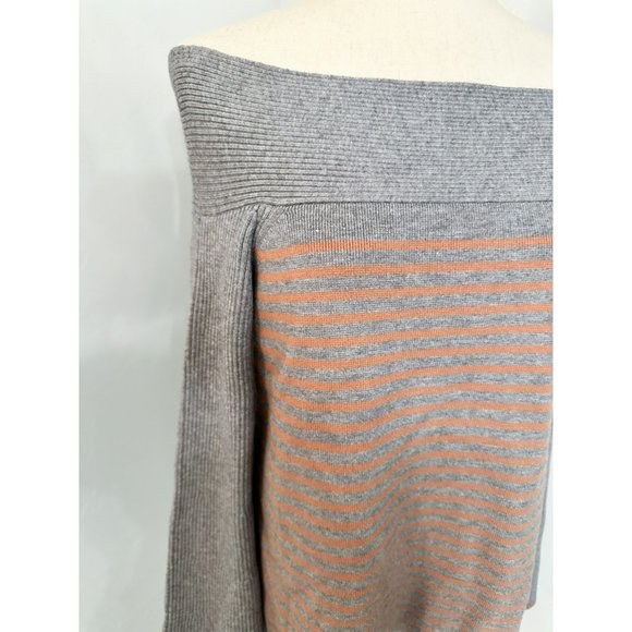 Anthropologie Elise Ribbed Striped Off The Shoulder Sweater Size Small - Picture 5 of 13